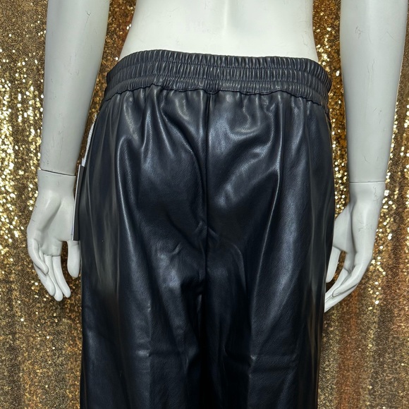 Soft Surroundings NWT Rivka Black Faux Leather Pants Large - Picture 10 of 13